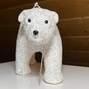 INO SCHALLER BAYERN Polar Bear white glitter figurine